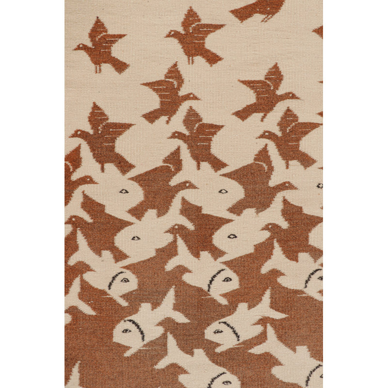 Rug & Kilim’S “Sky And Water II” M.C. Escher-Style Tapestry With Pictorials
