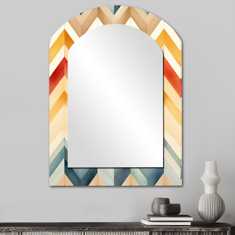Rétro chevron ivoire rétro Boho, 34 po x 25 po