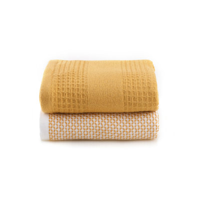 Luxury Microcotton Wash Towel Set (2 Pieces) - Soft and Absorbent, 15.7 x 23.6 Inches | 100% Microcotton, 11.2 oz/sq ft | Machine Washable at 104°F | Perfect for Spa, Gym, and Home Use, Quick-Drying Design