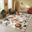 Rug Branch Jungle 4' x 6' (3'11" x 5'10") White/Beige Safari Kids Area Rug, Contemporary, Medium Pile, Stain-Resistant Carpet - Playroom, Nursery, Toy Room and Bedroom-1491550645