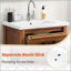 24-Inch Modern Bathroom Vanity With Ceramic Basin, 3-Drawer Storage, Freestanding Cabinet For Small Bathrooms