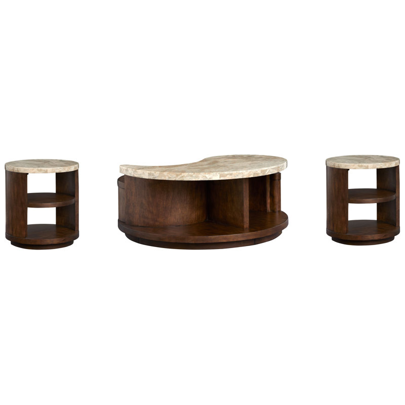 Table basse Valentin avec 2 tables de bout Valentin, 3 pièces: table basse, 2 tables de bout