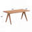Natural Finish Mid-Century Modern Rectangular Dining Table