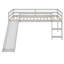 Lit mezzanine simple avec glissade, bois massif gris, structure stable et confortable-1506089190