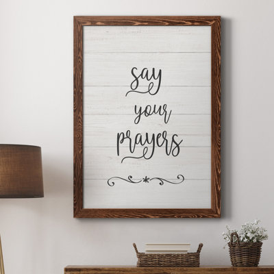 «Say Your Prayers», art textuel sur toile