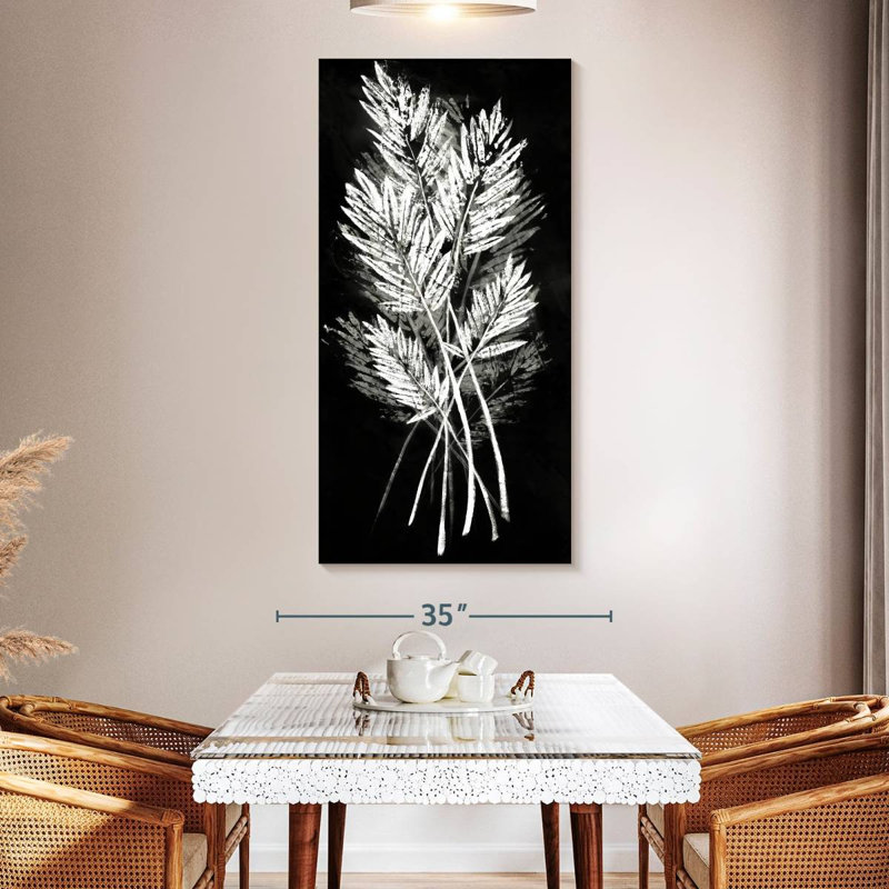 Palm Leaf Fresco I, 54" H x 27" W