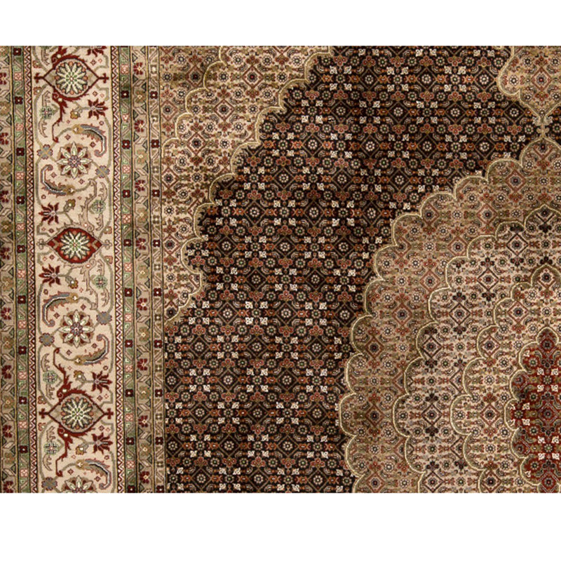 Handmade Silk and Wool Area Rug