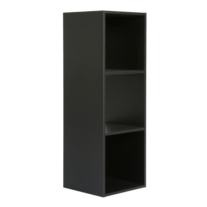 Milayah 90cm H x 31cm W Cube Bookcase, Black
