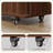 Rolling Kitchen Island with Drop Leaf Countertop, Sliding Door Storage & Lockable Wheels-583850875