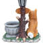 French Bulldog Family Planter Statue, Outdoor Resin Dog Garden Decor with Flower Pot