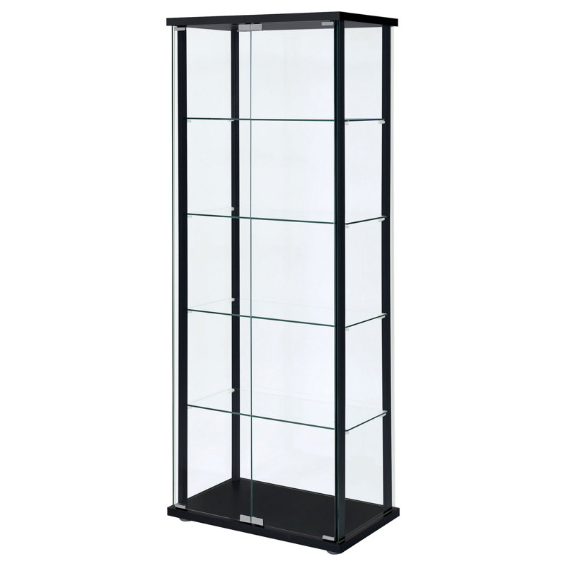 Lisa 23.75 " W Glass Curio Cabinet