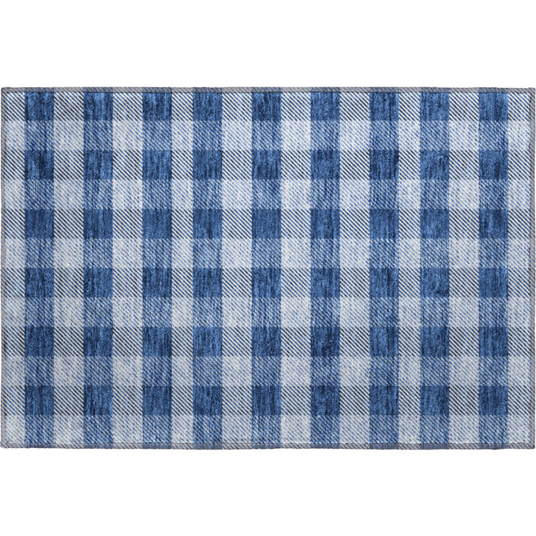 Premium Machine Washable Prisco Navy Rug