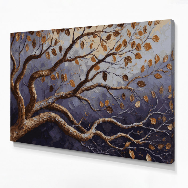 Art mural sur toile Botanical Pecan Branches, H 8 po x l 10 po