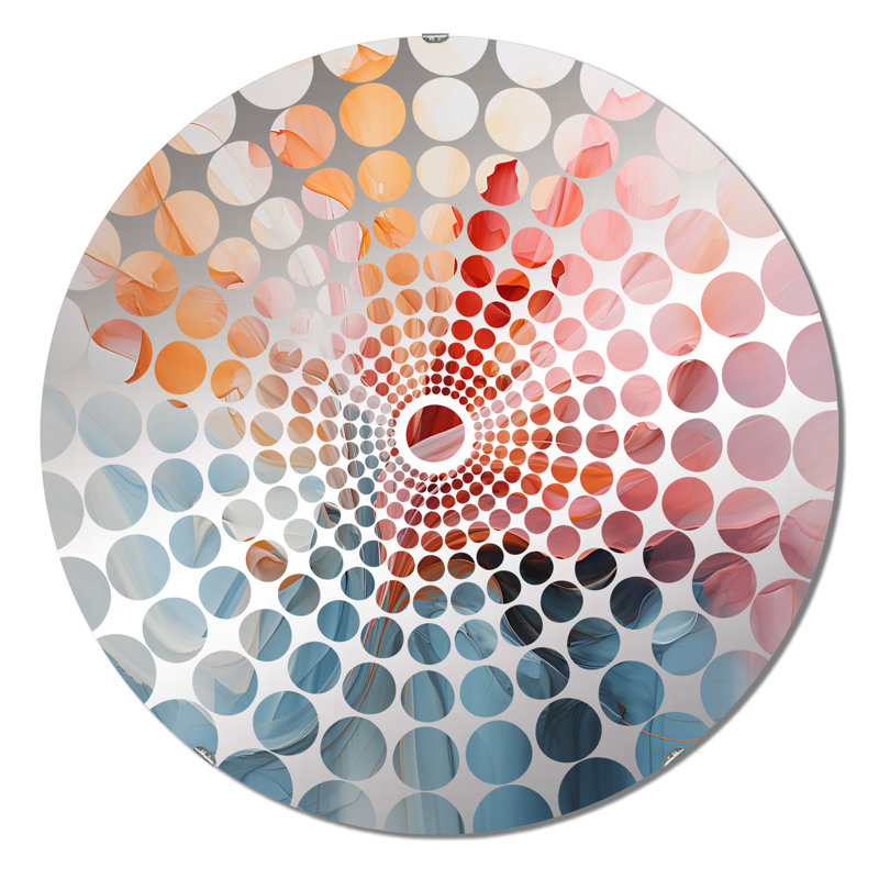 Gereld - Concentric Circles Decorative Mirror, 31.4" x 31.4"