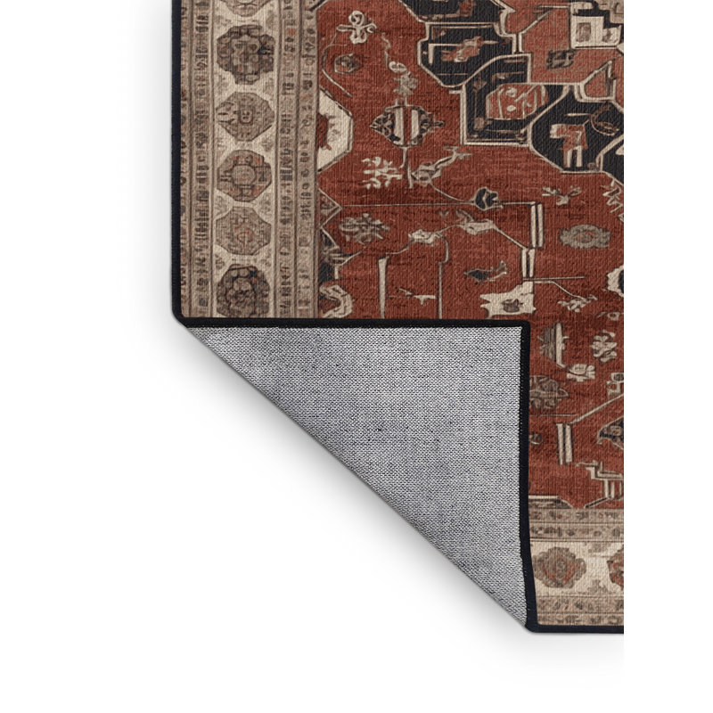 Tapis brun lavable à la machine, Carré 4 pi