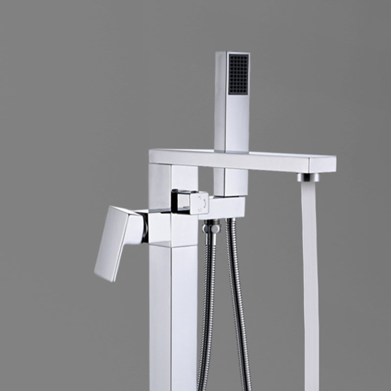 Freestanding Tub Filler with Diverter, Chrome