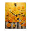 Yellow Flowers Pottery Garden I - Boho Pottery Modern Wall Clock-982757943