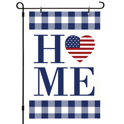 Double Sided 18.25'' H x 12'' W Vinyl Independence Day Garden Flag
