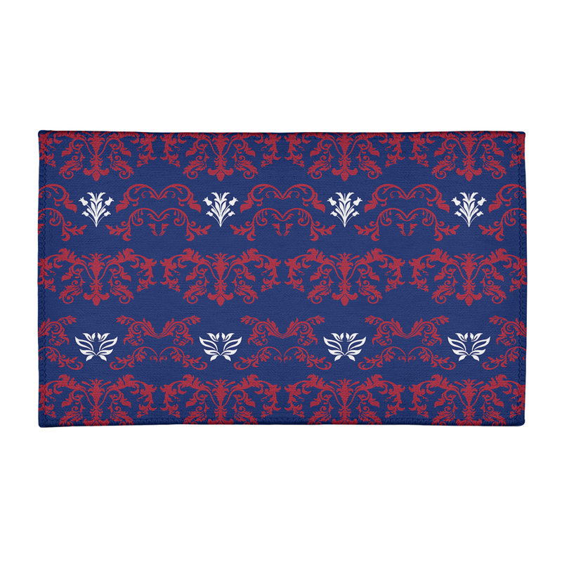 Damask Indoor Rug, Rectangle 4' x 6'