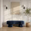 Banc rembourré en velours bleu marine Zenna-1821666961