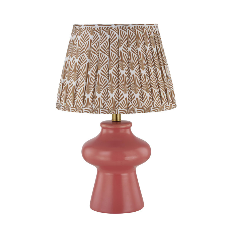 Lenora 20" Table Lamp with Linen Shade, Red