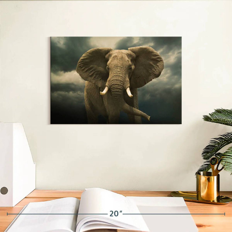 Éléphant mâle Brampt, H 8 po x l 12 po