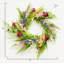 Couronne de fleurs artificielles multicolores 18 po