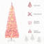 Arbre de Noël artificiel enneigé 6 pi avec forme de crayon, branches de pin réalistes, lumières DEL blanc chaud, ouverture automatique-274263344