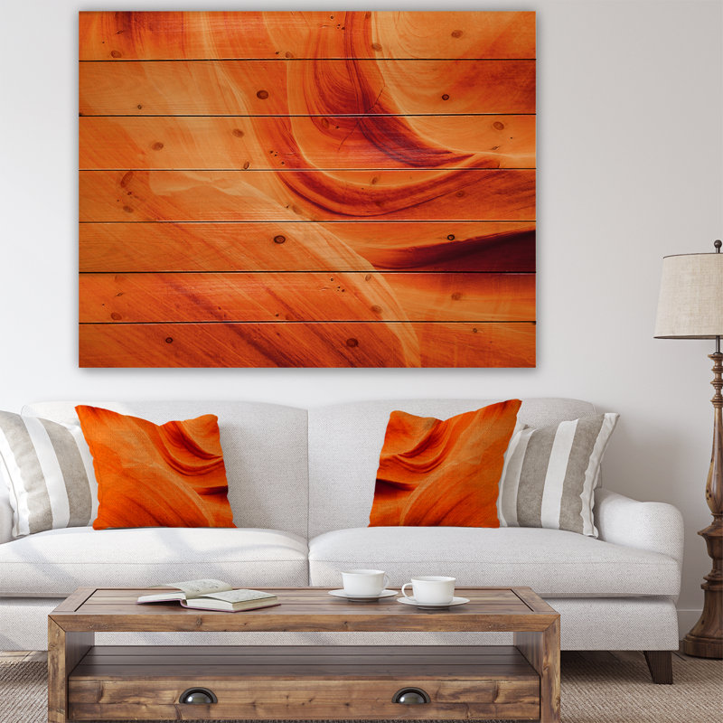 «Orange Upper Antelope Canyon», impression, H 30 po x l 40 po x P 1,5 po, Bois