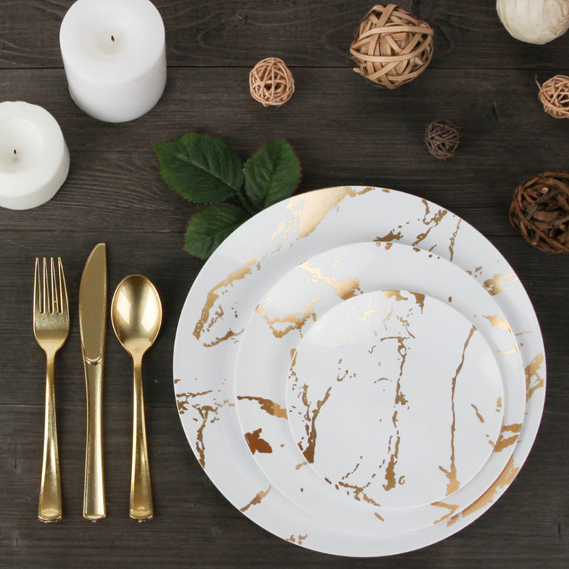 10" Plastic Dinner Plate, White