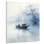 Asian Art Blue Boat Monocrhome - Décoration murale asiatique en métal