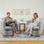 Upholstered Chenille Swivel Armchair-1426768111