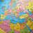 13" Tabletop World Globe Desk Decoration, 360° Horizontal Rotation with Clear Text Markings