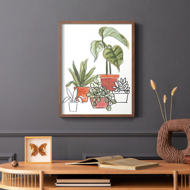 «Home Grown I», reproduction encadrée - bois massif, Brun, H 20 po x l 16 po