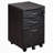 Rolling Storage and File Cabinet, Espresso