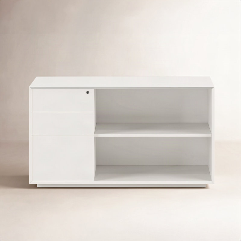 Credenza, White, Left