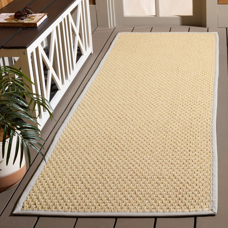 Napa Faux Sisal 105 Area Indoor/Outdoor Area Rug In Natural / Ivory, Runner 2'6" x 8'