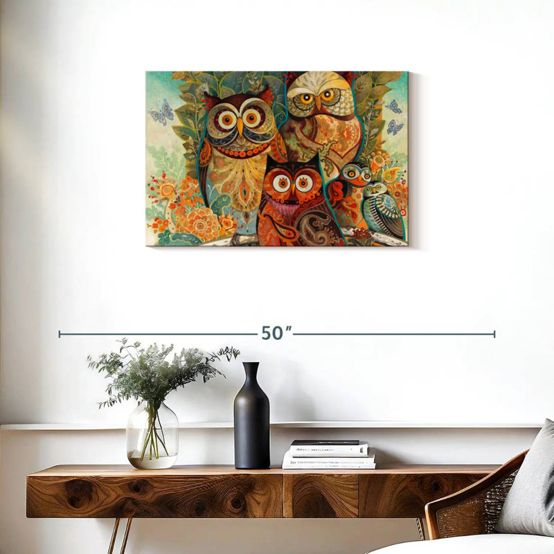 Brampt Forest Owls, 20" H x 30" W