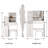 37" Middle Size Left Bedside Cabinet Vanity Table   Cushioned Stool, Extra Large Right Sliding Mirror, Multi Layer High Capacity Storage, Practical Fashionable Dresser, Suitable For Large Space-1559335538