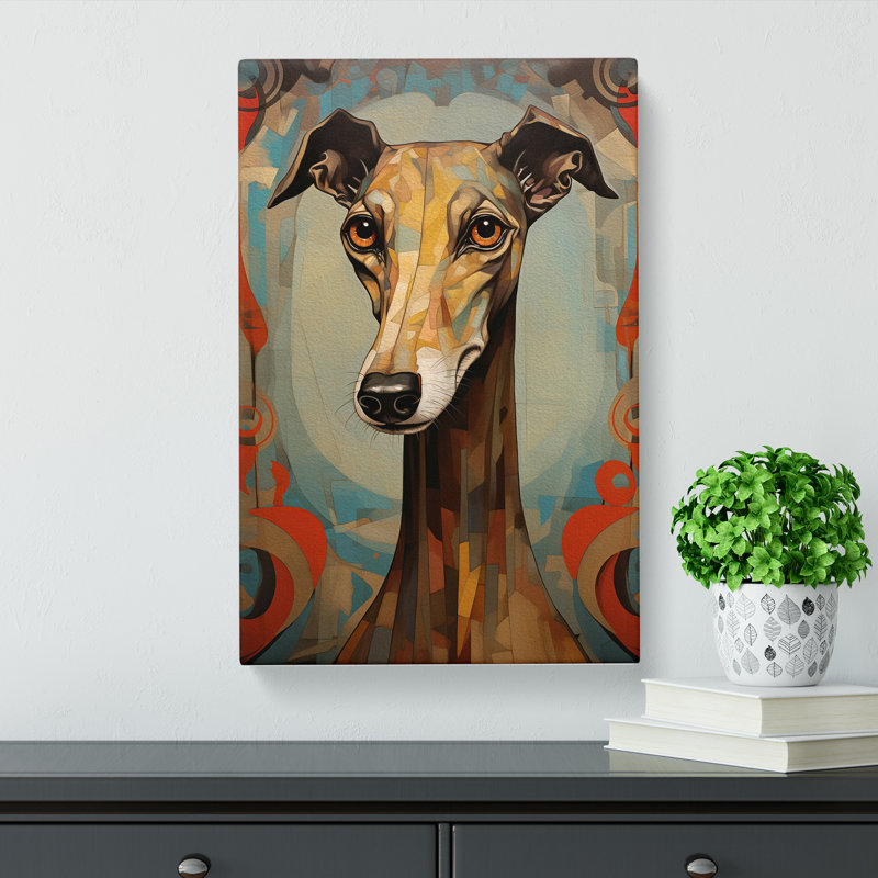 Greyhound Symbolism - No Frame Print, 76cm H x 50cm W x 3cm D