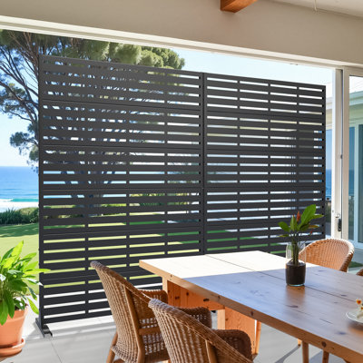 72"x 47" Outdoor Rectangular Metal Privacy Screen