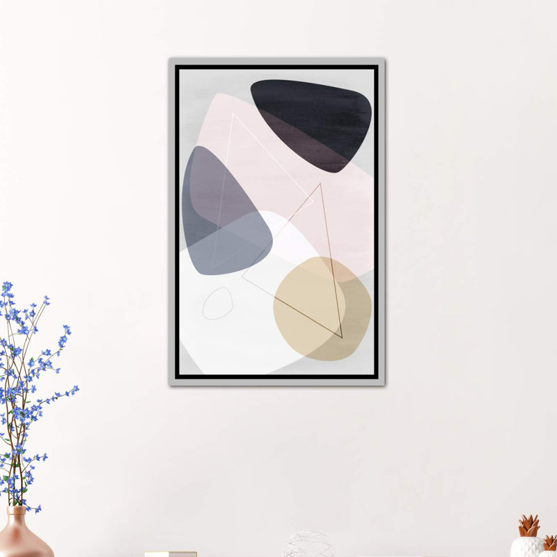 «graphic cl. "b" par mareike böhmer-impression sur image, Toile avec cadre argenté, H 40 po x l 26 po x P 1,5 po