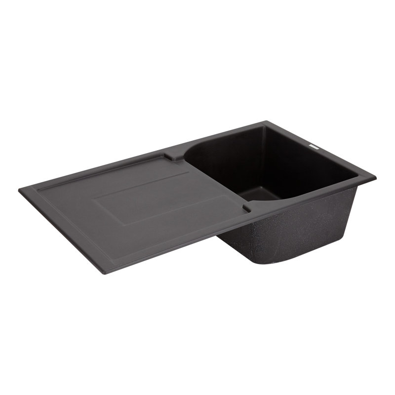 Allardt 34" L Drop-In Kitchen Sink, Midnight Black