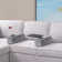Sofa Armrest with Cupholder,Large Storage Couch Armrest with Removable Phone Stand&Reading,Beige