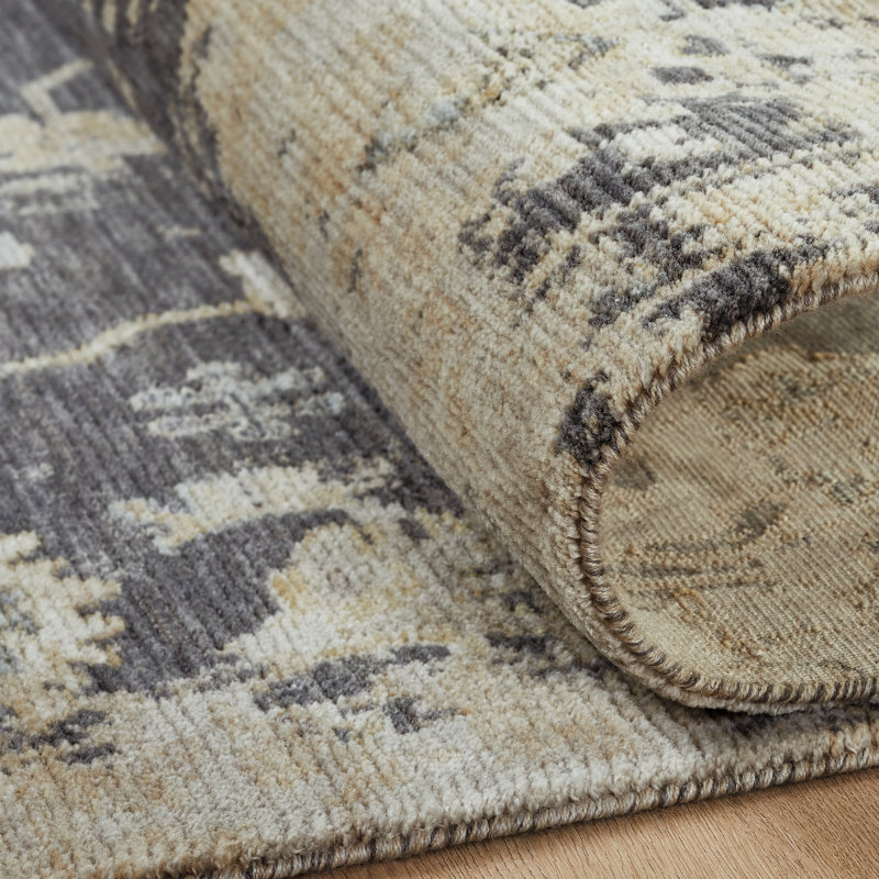 Joswick Wool Floral Area Rug, Runner 2'6" x 12'
