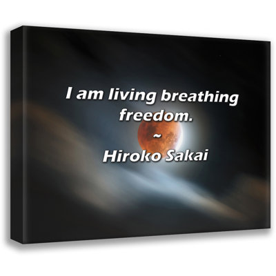 Citation de Hiroko Sakai: Je vis la liberté de respirer.