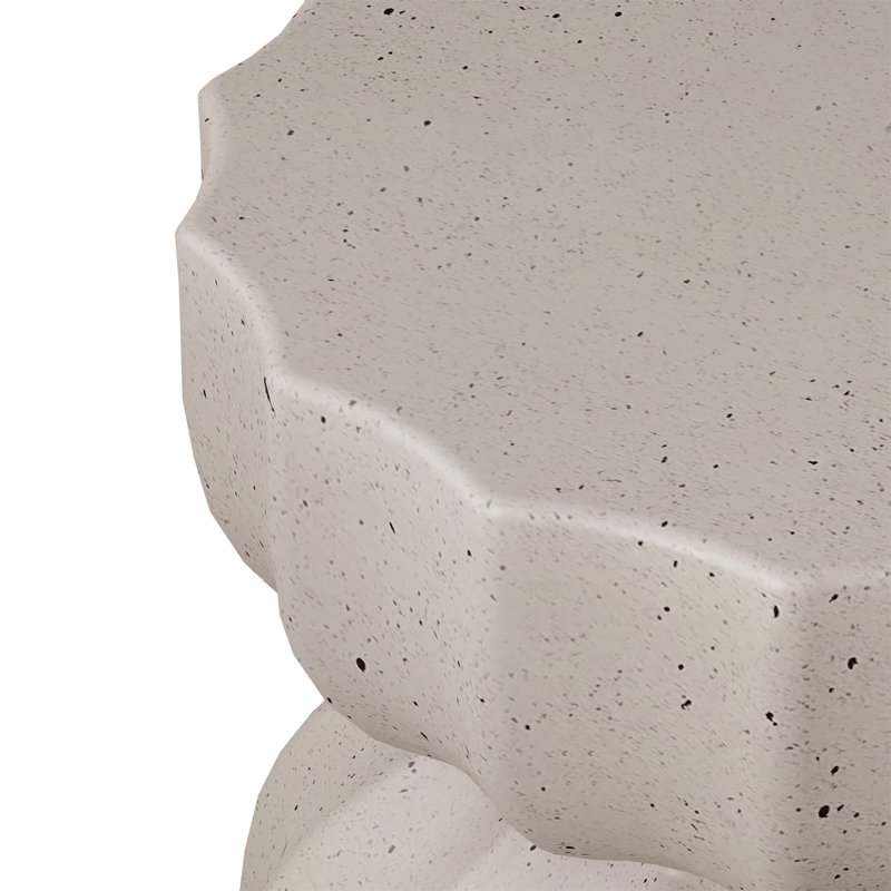 Ensemble de table basse et de table d'appoint 13 "modernes et imperméables pour l'intérieur et l'extérieur, Blanc