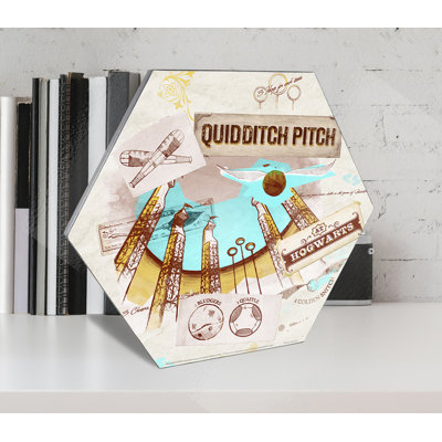 Harry Potter (Quidditch Pitch) Knexagon Wood Print