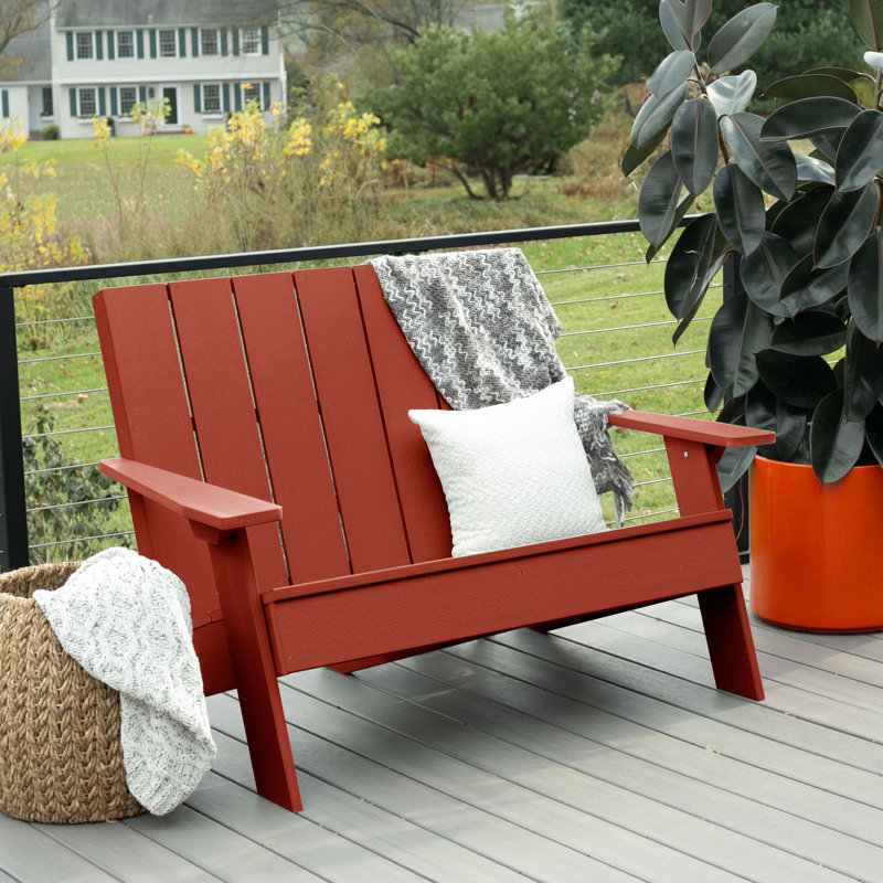Byrnes 4 - Person Patio Conversation Set, Rustic Red