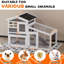 Cage à lapin à double couche - cage à lapins en bois 53 2 l avec plateau amovible